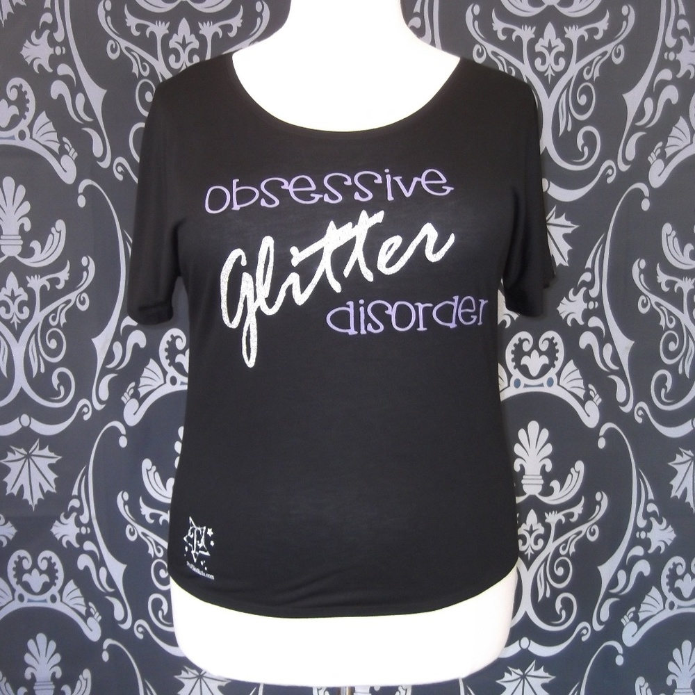Bella Obsessive Glitter Disorder Sparkle Top XL